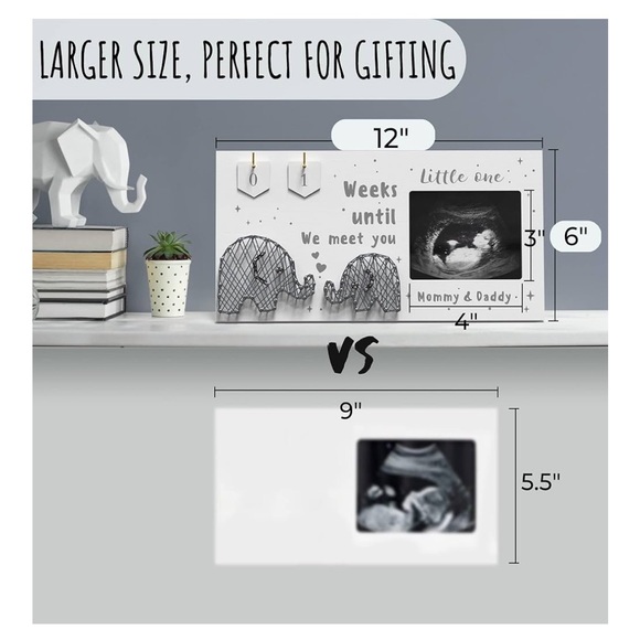 NWT 🔥Baby Countdown Sonogram Photo Frame - Picture 2 of 9
